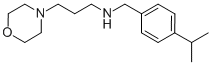 structure of CAS# 436086-82-7, (4-Isopropyl-Benzyl)-(3-Morpholin-4-Yl-Propyl)-Amine;(4-Isopropylphenyl)Methyl-(3-Morpholin-4-Ium-4-Ylpropyl)Ammonium;(4-Isopropylphenyl)Methyl-[3-(4-Morpholin-4-Iumyl)Propyl]Ammonium;(4-Isopropylbenzyl)-(3-Morpholin-4-Ium-4-Ylpropyl)Ammonium