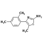 结构式 CAS# 438227-56-6, 4-(2,4-二甲基苯基)-5-甲基-1,3-噻唑-2-胺