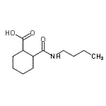 结构式 CAS# 438613-40-2, 2-(丁基氨基甲酰)环己烷羧酸