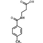 结构式 CAS# 446828-78-0, N-(4-甲基苯甲酰)-beta-丙氨酸