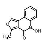 CAS 登录号：458525-38-7， 5-羟基-3-甲基呋喃并[3,4-c]喹啉-4(5H)-酮