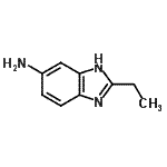 结构式 CAS# 46055-62-3, 2-乙基-1H-苯并咪唑-6-胺