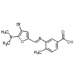 CAS#: 470682-70-3， 3-[(E)-{[4-Bromo-5-(Dimethylamino)-2-Furyl]Methylene}Amino]-4-Methylbenzoic Acid
