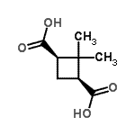CAS#: 473-69-8， (1R,3S)-2,2-Dimethyl-1,3-Cyclobutanedicarboxylic Acid
