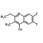CAS 登录号：473236-96-3， 2-乙基-6,7-二氟-3-甲基-4-喹啉醇