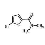 结构式 CAS# 474711-51-8, 5-溴-N,N-二甲基-2-噻吩甲酰胺