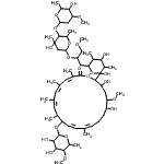 结构式 CAS# 476647-30-0, (3Z,5Z,7Z,11Z,13Z)-21-{2,4-二羟基-6-[2-({4-羟基-5-[(5-羟基-4-甲氧基-6-甲基四氢-2H-吡喃-2-基)氧基]-4,6-二甲基四氢-2H-吡喃-2-基}氧基)-3-甲氧基丙基]-3,5-二甲基四氢-2H-吡喃-2-基}-10-[(3,4-二羟基-5-甲氧基-6-甲基四氢-2H-吡喃-2-基)氧基]-17,20-二羟基-18-甲氧基-3,5,7,9,13-五甲基氧杂环二十一-3,5,7,11,13-五烯-2-酮