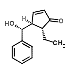 CAS 登录号：477293-85-9， (4S,5R)-5-乙基-4-[(R)-羟基(苯基)甲基]-2-环戊烯-1-酮