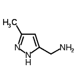 结构式 CAS# 479500-37-3, 1-(5-甲基-1H-吡唑-3-基)甲胺