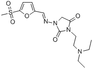 CAS#: 49537-97-5， 3-(2-(Diethylamino)Ethyl)-1-(((5-(Methylsulfonyl)-2-Furanyl)Methylene)Amino)-2,4-Imidazolidinedione