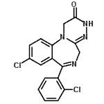 CAS 登录号：49614-12-2， 9-氯-7-(2-氯苯基)-3,5-二氢[1,2,4]三嗪并[4,3-a][1,4]苯并二氮杂卓-2(1H)-酮