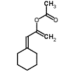 CAS 登录号：49833-95-6， 3-环己基亚基-1-丙烯-2-基乙酸酯