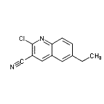 结构式 CAS# 498548-90-6, 2-氯-6-乙基-3-喹啉甲腈