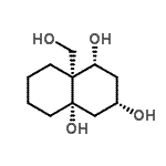CAS 登录号：498575-31-8， (1R,3S,4aS,8aR)-8A-(羟基甲基)八氢-1,3,4A(2H)-萘三酚