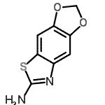 结构式 CAS# 50850-94-7, [1,3]二氧杂环戊并[4,5-f][1,3]苯并噻唑-6-胺