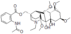 CAS 登录号：509-17-1， 洋翠雀碱