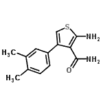 结构式 CAS# 519016-86-5, 2-氨基-4-(3,4-二甲基苯基)-3-噻吩甲酰胺