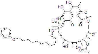 CAS#: 52370-29-3， 3-[(10-Phenoxydecyl)Oxyiminomethyl]Rifamycin
