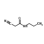 结构式 CAS# 52493-35-3, 2-氰基-N-丙基乙酰胺