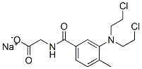 CAS 登录号：52616-26-9， N-[3-二(2-氯乙基)氨基-4-甲基苯甲酰]甘氨酸钠