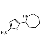 结构式 CAS# 527674-20-0, 2-(5-甲基-2-噻吩基)氮杂环庚烷