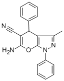 CAS#: 53316-57-7， 6-Amino-3-Methyl-1,4-Diphenyl-1,4-Dihydro-Pyrano[2,3-c]Pyrazole-5-Carbonitrile
