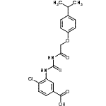 CAS#: 535964-55-7， 4-Chloro-3-({[(4-Isopropylphenoxy)Acetyl]Carbamothioyl}Amino)Benzoic Acid
