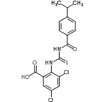 CAS#: 535976-81-9， 3,5-Dichloro-2-{[(4-Isopropylbenzoyl)Carbamothioyl]Amino}Benzoic Acid