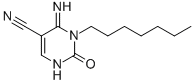 CAS#: 53608-90-5， 1-Heptyl-1,2,3,6-Tetrahydro-6-Imino-2-Oxo-5-Pyrimidinecarbonitrile