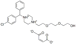 CAS 登录号：53859-10-2， 4-(4-氯二苯甲基)-1-[2-[2-(2-羟基乙氧基)乙氧基]乙基]哌嗪二基鎓马来酸盐