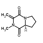 CAS 登录号：53941-96-1， (8aS)-2-甲基-3-亚甲基六氢吡咯并[1,2-a]吡嗪-1,4-二酮