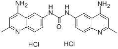 CAS 登录号：5424-37-3， 1,3-二(4-氨基-2-甲基-6-喹啉基)脲二盐酸盐