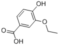 结构式 CAS# 5438-38-0, 3-乙氧基-4-羟基苯甲酸