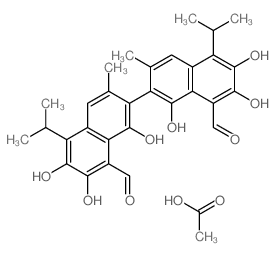 CAS#: 5453-04-3， Gossypol Acetic Acid