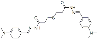 CAS#: 5457-18-1， N-[(4-Dimethylaminophenyl)Methylideneamino]-3-[2-[[(4-Dimethylaminophenyl)Methylideneamino]Carbamoyl]Ethylsulfanyl]Propanamide