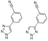 结构式 CAS# 550364-01-7, 3-(1H-1,2,3-三唑-4-基)苯甲腈和3-(2H-1,2,3-三唑-4-基)苯甲腈