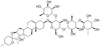 CAS#: 55916-45-5， Pennogenin Tetraglycoside