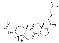 CAS 登录号：5600-01-1， 5alpha-羊毛甾-7,9(11)-二烯-3beta-醇乙酸酯