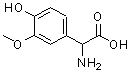 CAS 登录号：56246-88-9， 氨基(4-羟基-3-甲氧基苯基)乙酸