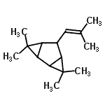 CAS#: 56348-21-1， 3,3,7,7-Tetramethyl-5-(2-Methyl-1-Propen-1-Yl)Tricyclo[4.1.0.0<Sup>2,4</Sup>]Heptane