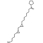 CAS 登录号：56600-06-7， 8-{2-[(2-戊基环丙基)甲基]环丙基}-1-(1-吡咯烷基)-1-辛酮