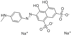 CAS 登录号：5690-10-8， 4-[[[2-[[4-(4-氯苯基)-5-(4-甲基苯基)-1,2-二氮杂-4-铵环戊-2,4-二烯-3-基]硫基]乙酰基]亚肼基]甲基]-2-甲氧基苯酚