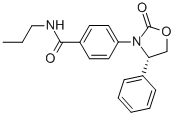 CAS 登录号：572923-17-2， (S)-4-(2-氧代-4-苯基恶唑烷-3-基)-N-丙基苯甲酰胺