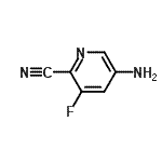 结构式 CAS# 573763-07-2, 5-氨基-3-氟-2-吡啶甲腈