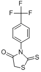 结构式 CAS# 57669-54-2, 2-硫代-3-[4-(三氟甲基)苯基]-1,3-噻唑烷-4-酮