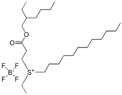 CAS#: 57876-06-9， Dodecylethyl[3-[(2-Ethylhexyl)Oxy]-3-Oxopropyl]Sulphonium Tetrafluoroborate(1-)