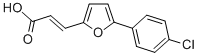 structure of CAS# 58110-37-5, 3-(5-(4-Chlorophenyl)Furan-2-Yl)Acrylic;3-(5-(4-CHLOROPHENYL)FURAN-2-YL)ACRYLIC&