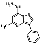 CAS 登录号：58347-29-8， 7-肼基-5-甲基-3-苯基吡唑并[1,5-a]嘧啶