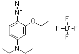CAS 登录号：584-59-8， 4-(二乙基氨基)-2-乙氧基偶氮苯四氟硼酸盐