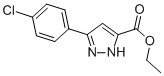 结构式 CAS# 595610-40-5, 3-(4-氯苯基)-1H-吡唑-5-羧酸乙酯